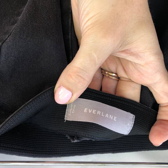 Everlane Flat Front Side Zip Straight Leg Pants Washed Black Grey 4 - Picture 3 of 10